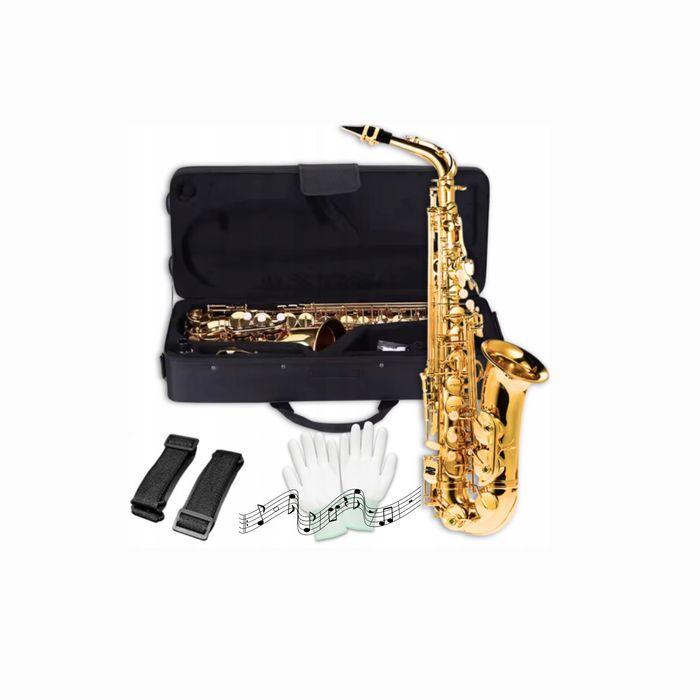 Saksofon instrument dęty saxofon altowy + akcesoria