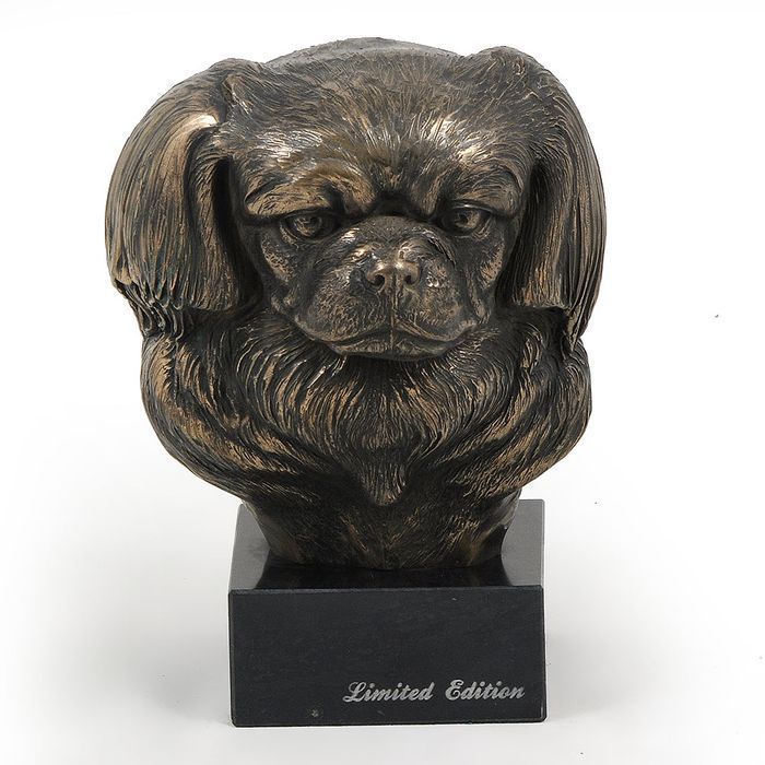 Spaniel tybetański głowa na kamieniu Art-Dog