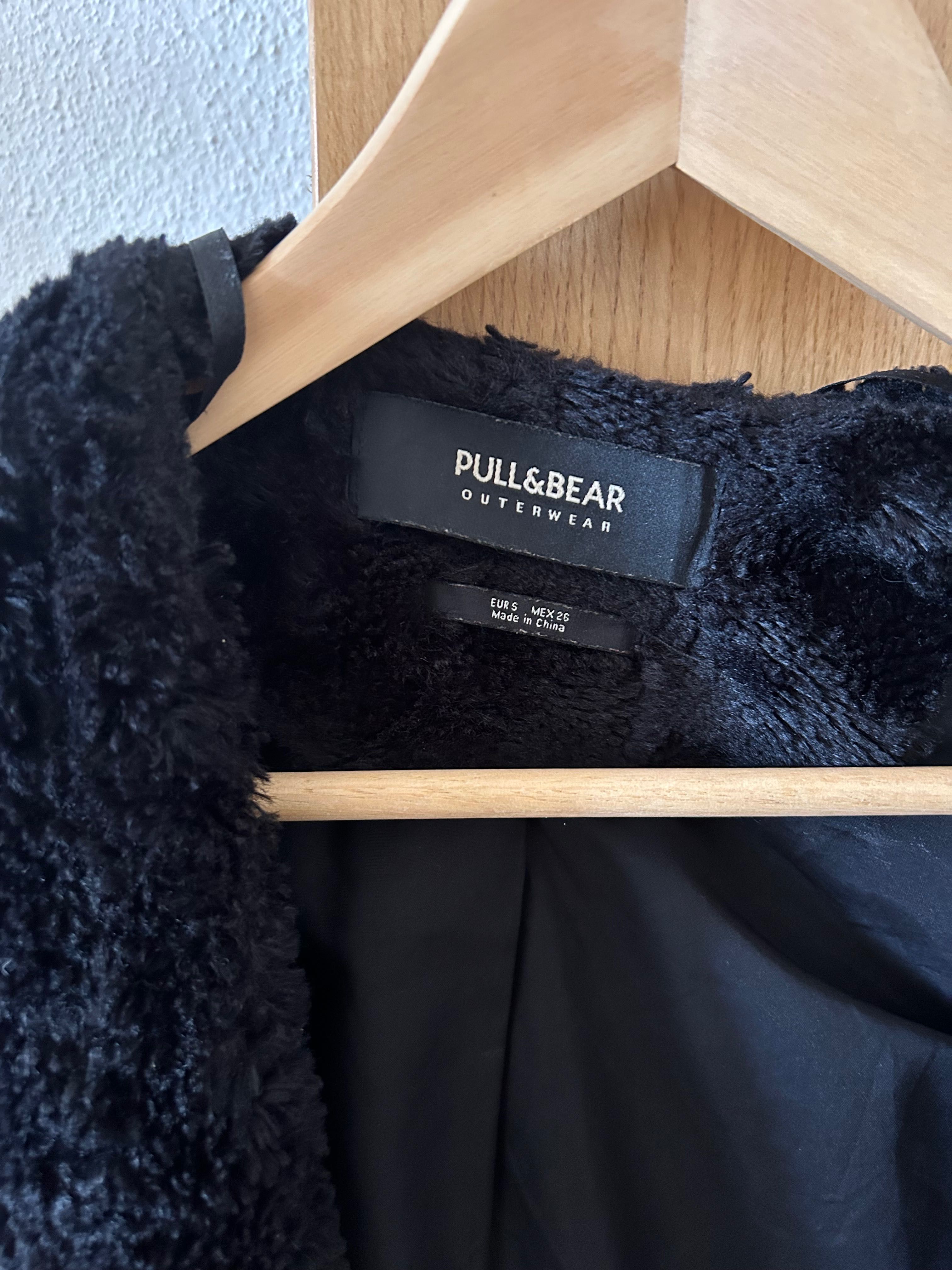 Casaco cumprido efeito pelo - Pull&Bear