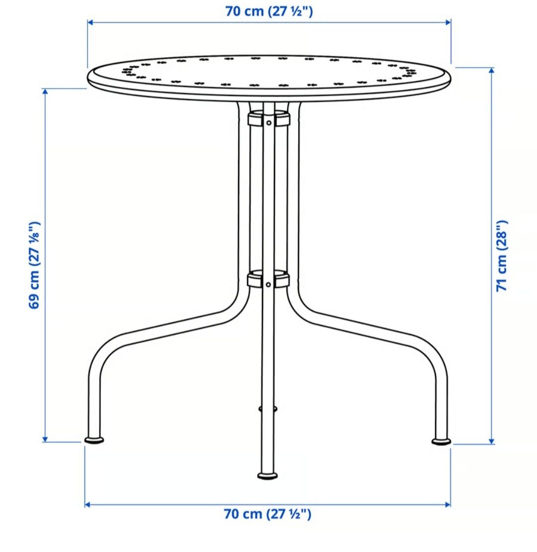 Conjunto mesa mais 2 cadeiras exterior