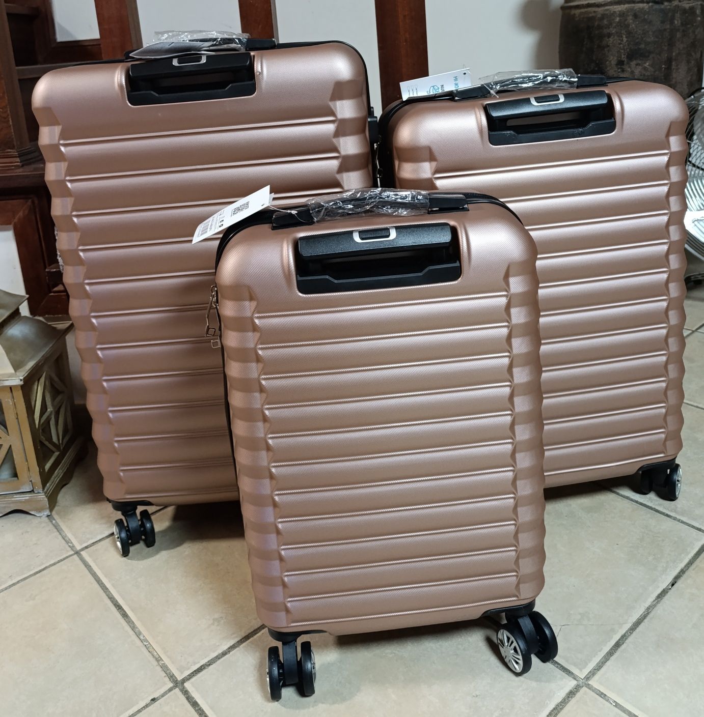 Conjunto de 3 malas de viagem, com rodas 360° Novo!