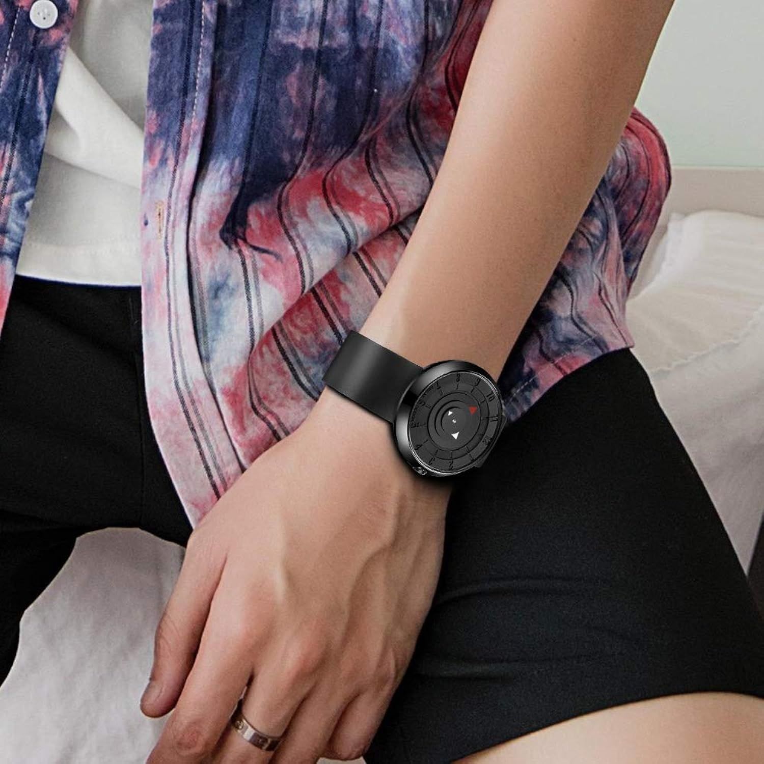 Zegarek sportowy BREAK czarny minimalistyczny