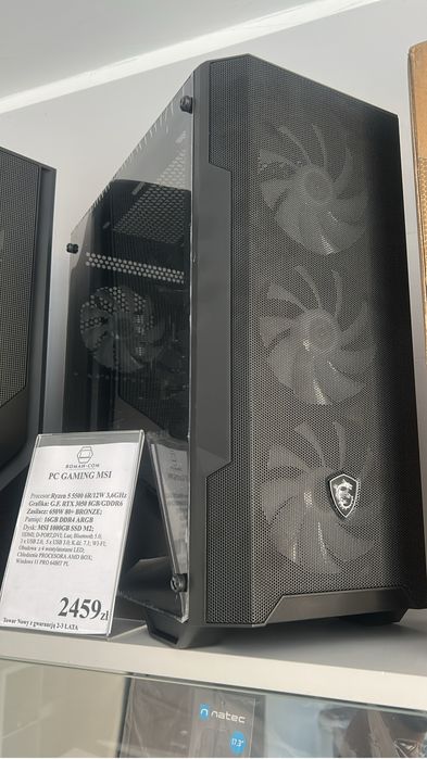 Komputer Gamingowy: 1TB SSD/16GB DDR4/Ryzen 5 5500-3,5GHz/W.11/RTX 8GB