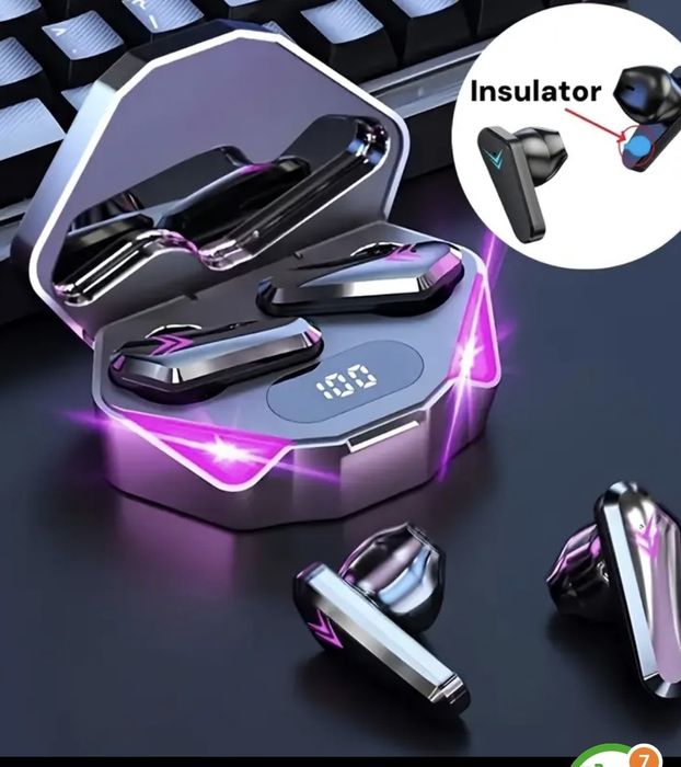 Słuchawki  bezprzewodowe dokanałowe czarne