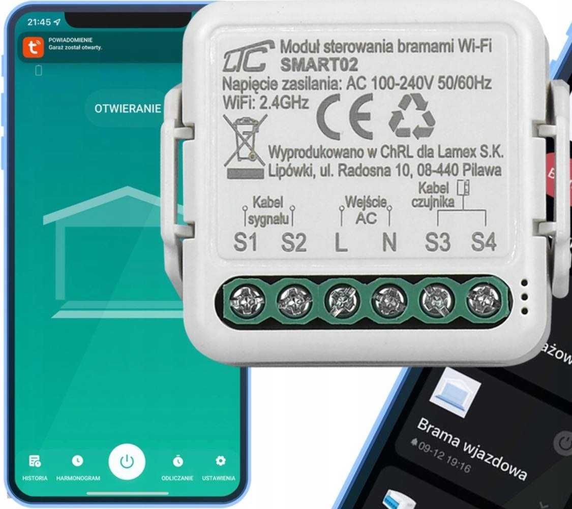 STEROWNIK MODUŁ wifi do bramy garażowej furtki itp otwieraj smartfonem