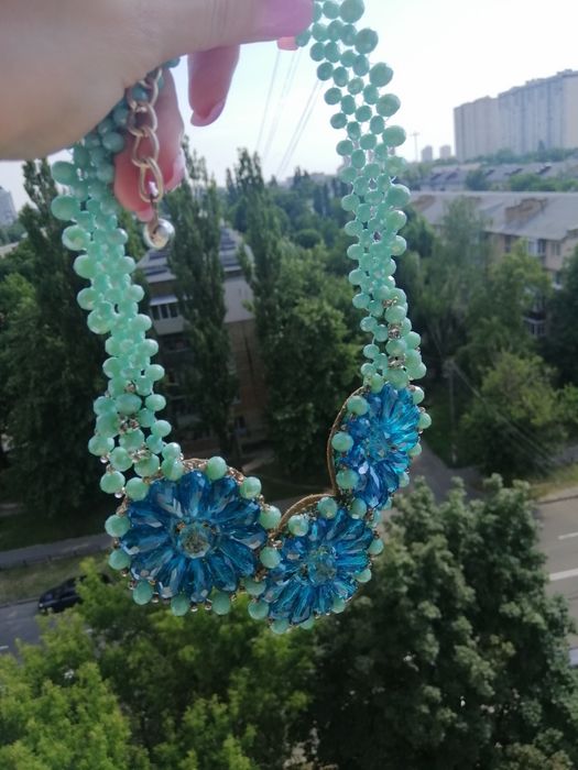 Намисто жіноче блакитне