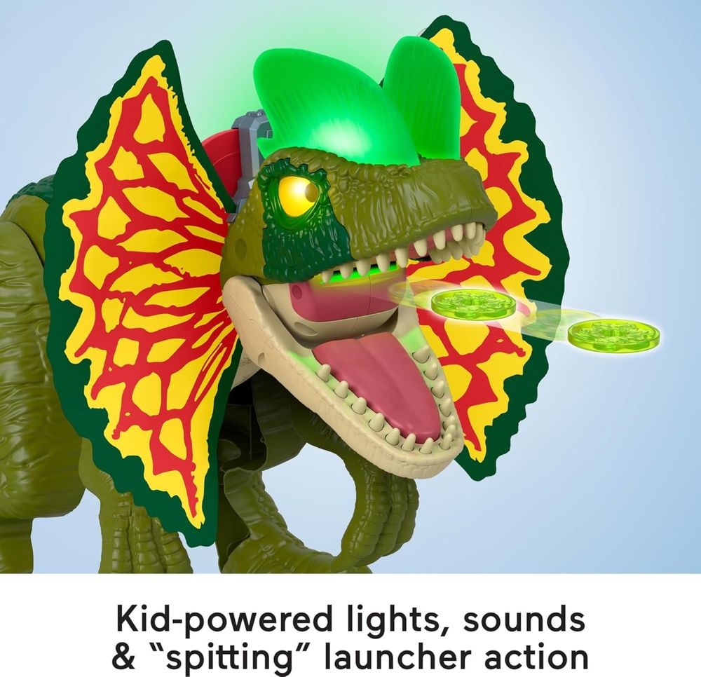 Fisher Price Jurassic World динозавр великий дилофозавр