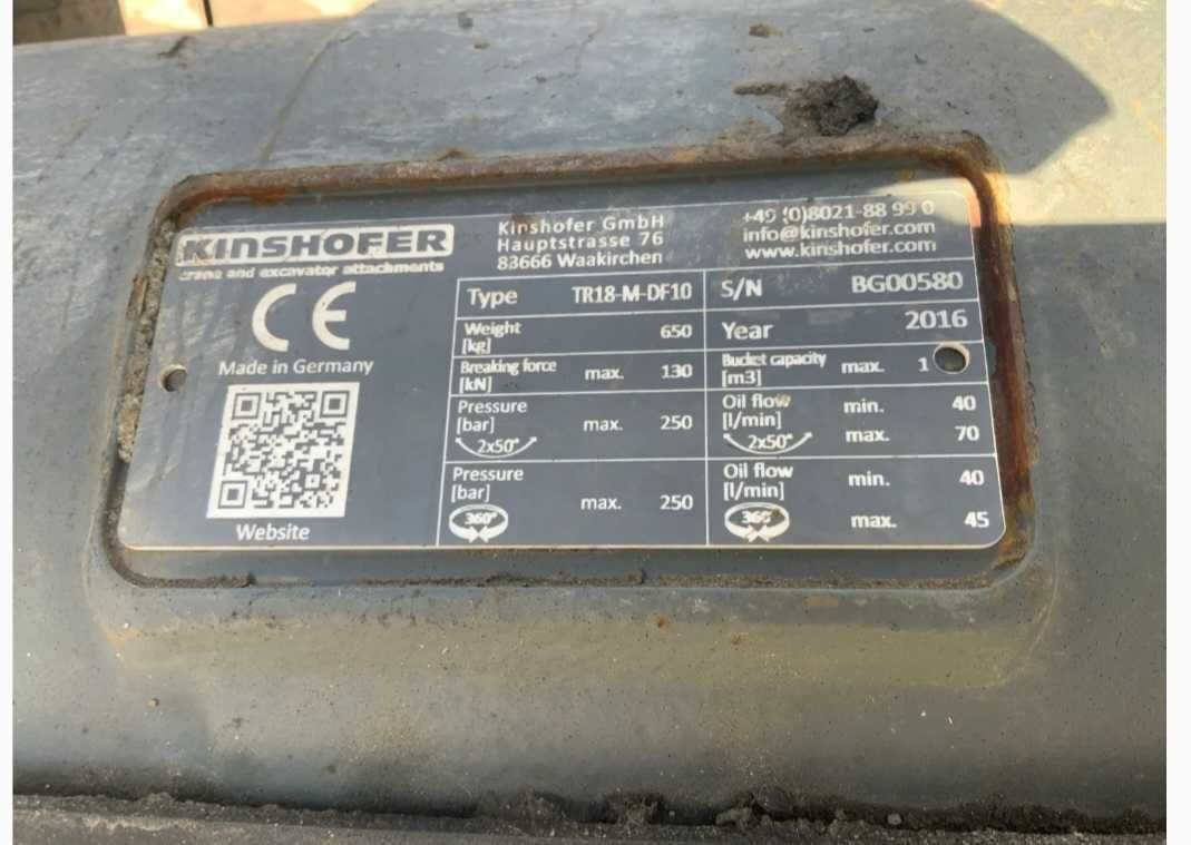 Rototilt obrotowy kinshofer TR18-M-DF10 CW 30/40