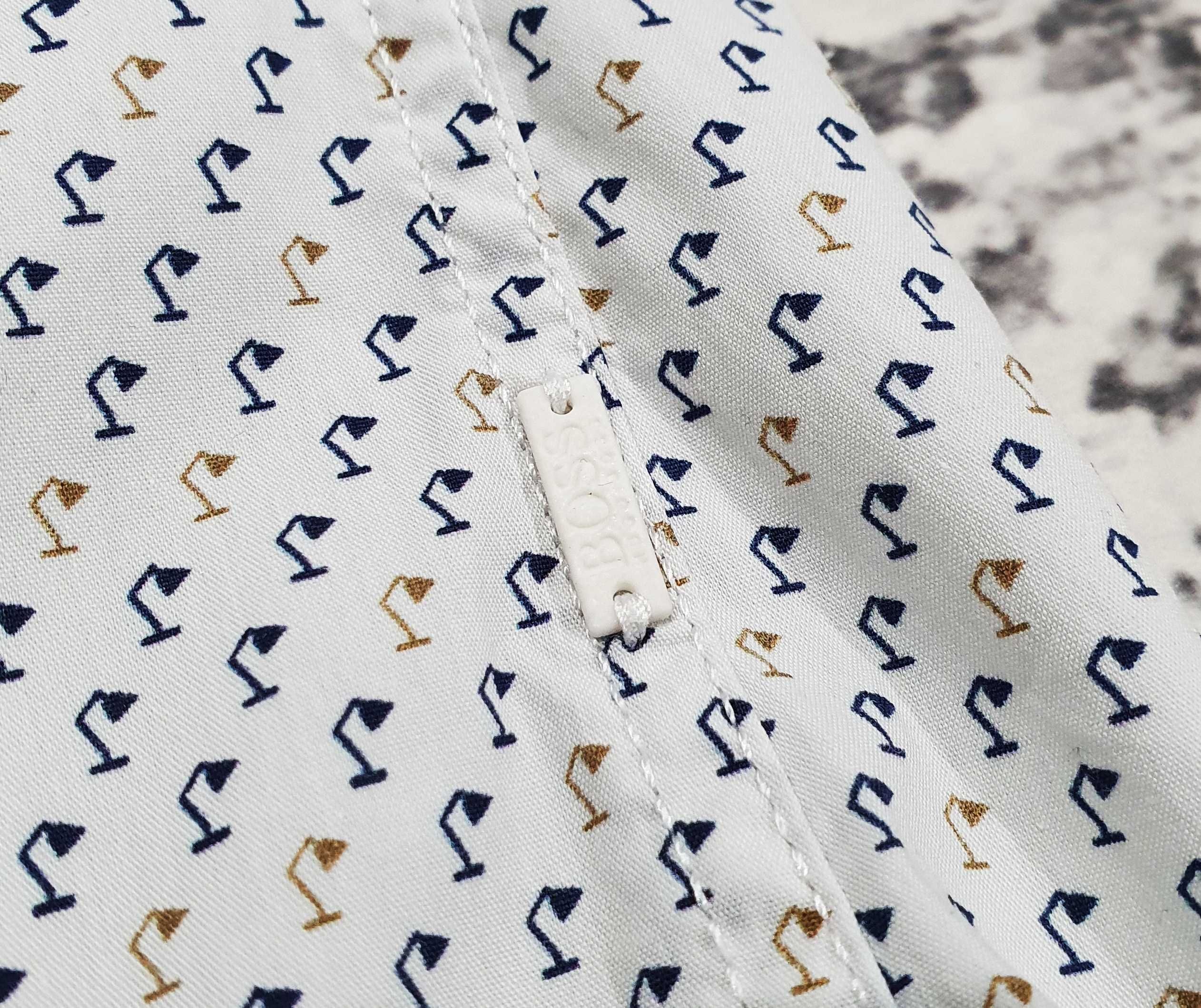 HUGO BOSS * slim fit * koszula * wzory * męska * L