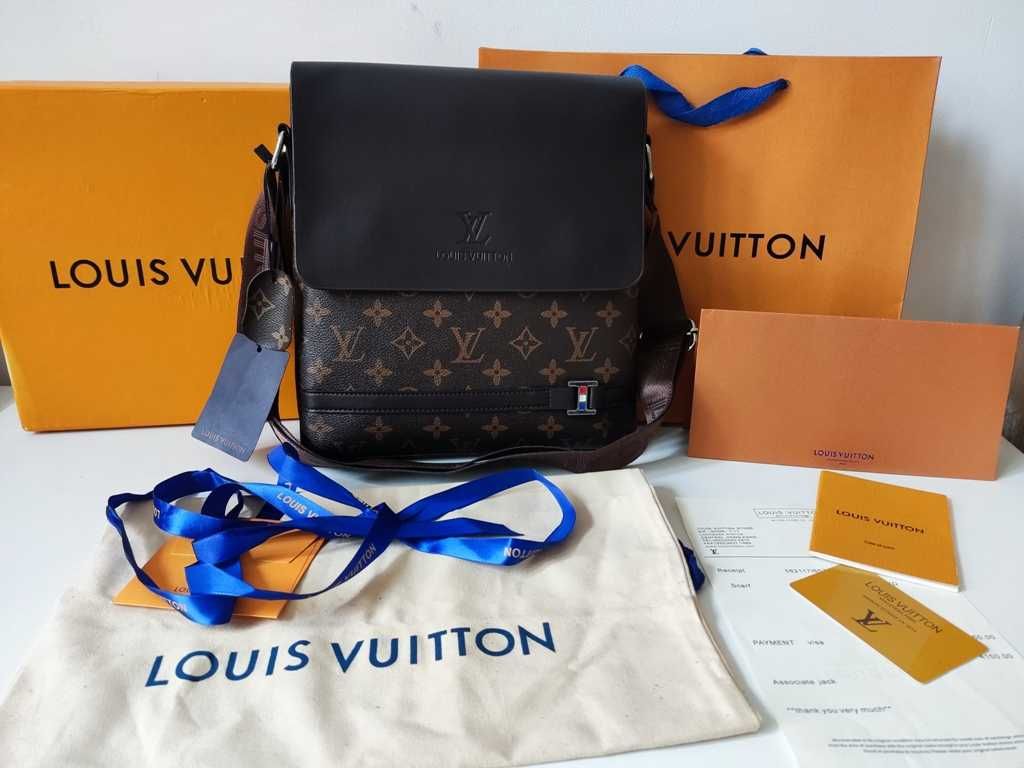 LOUIS VUITTON męska torba Listonoszka, skóra, Francja 0516