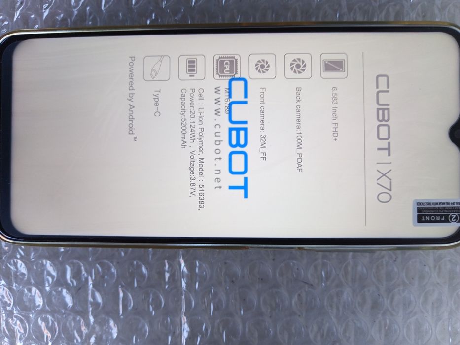 Prezent Nowy Smartfon Cubot X70 24GB RAM 256 GB ROM Black Tech.