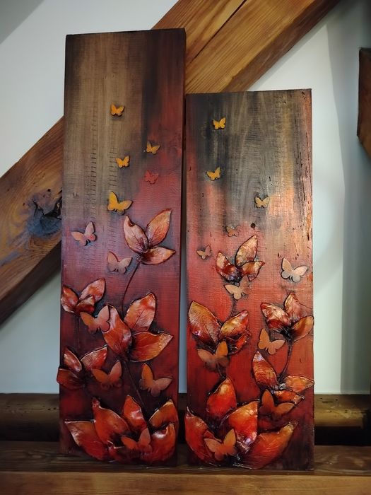 Obraz, panele dekoracyjne na 100 letnich deskach