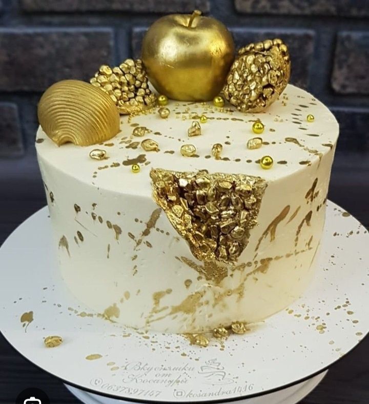 Кандурин золотой порошок кондитерский для тортов для украшения