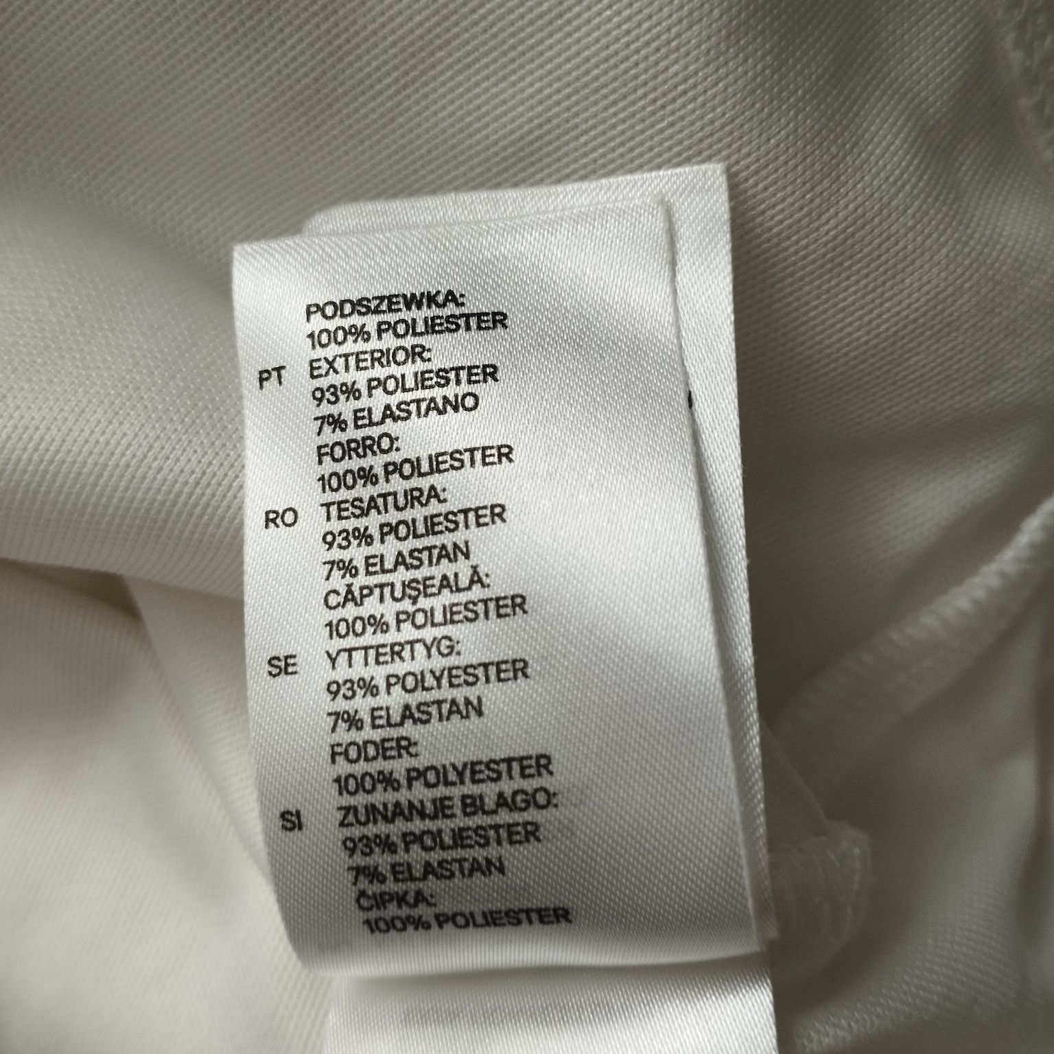 Sukienka damska H&M z baskinką kremowa, rozmiar L/XL