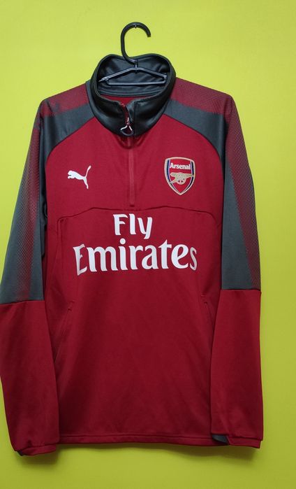 Bluza klubowa  Arsenal Fc firmy  Puma, czerwona ciemna  z szarym