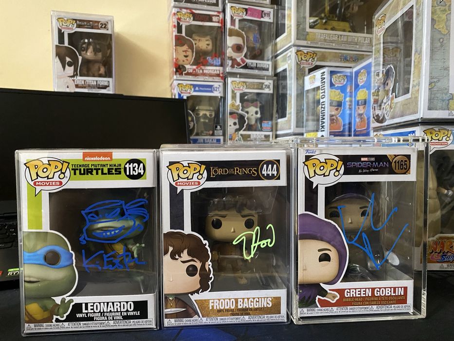 Funko Pop Signed Autograph Підпис Автограф Marvel Spider Man LOTR TMNT