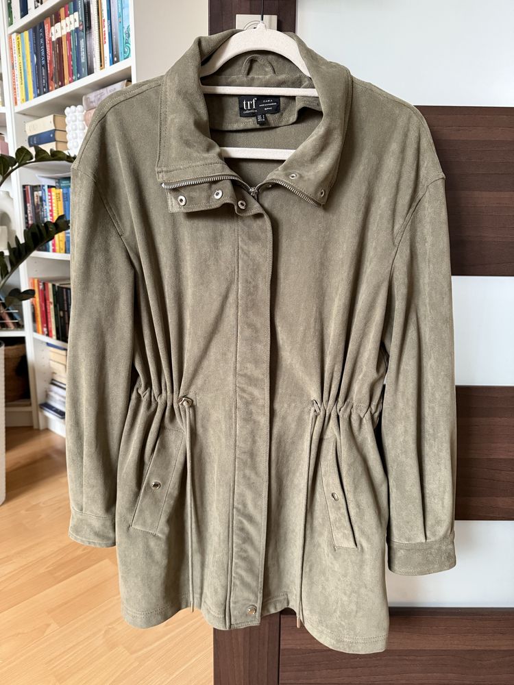 Kurtka parka przejściowa Zara S 36 zieleń khaki