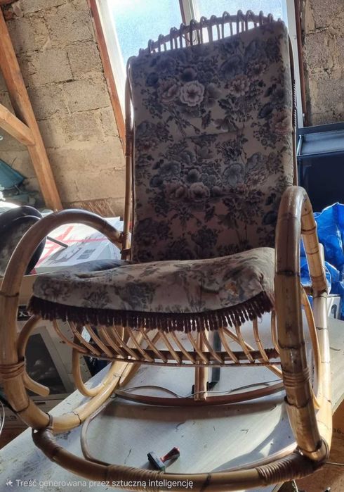Fotel bujany ala wiklina
