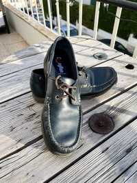 Sapatos de Vela de pele - azuis 45