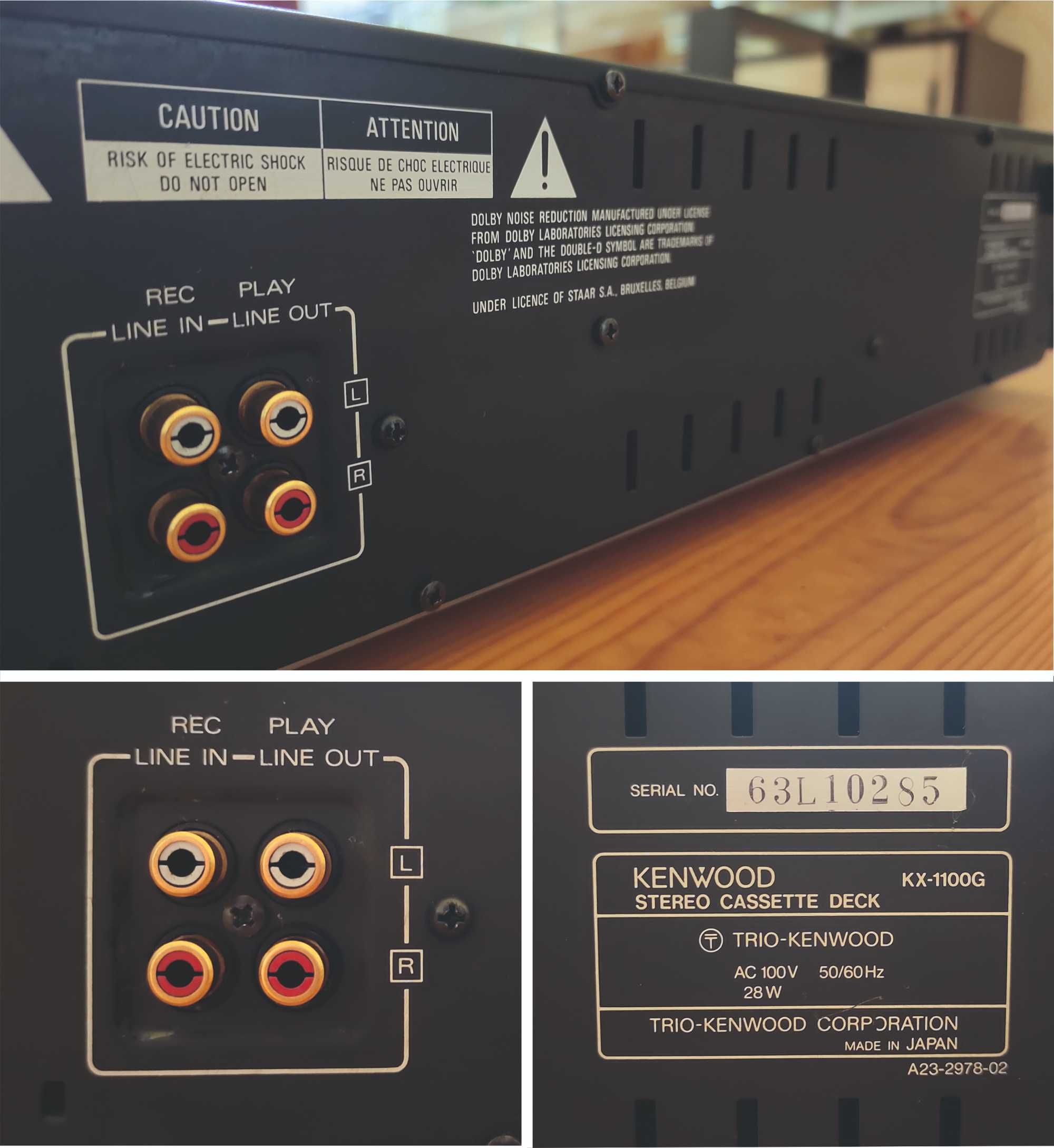 Кассетная дека Kenwood KX-1100G. 3Head. Легенда