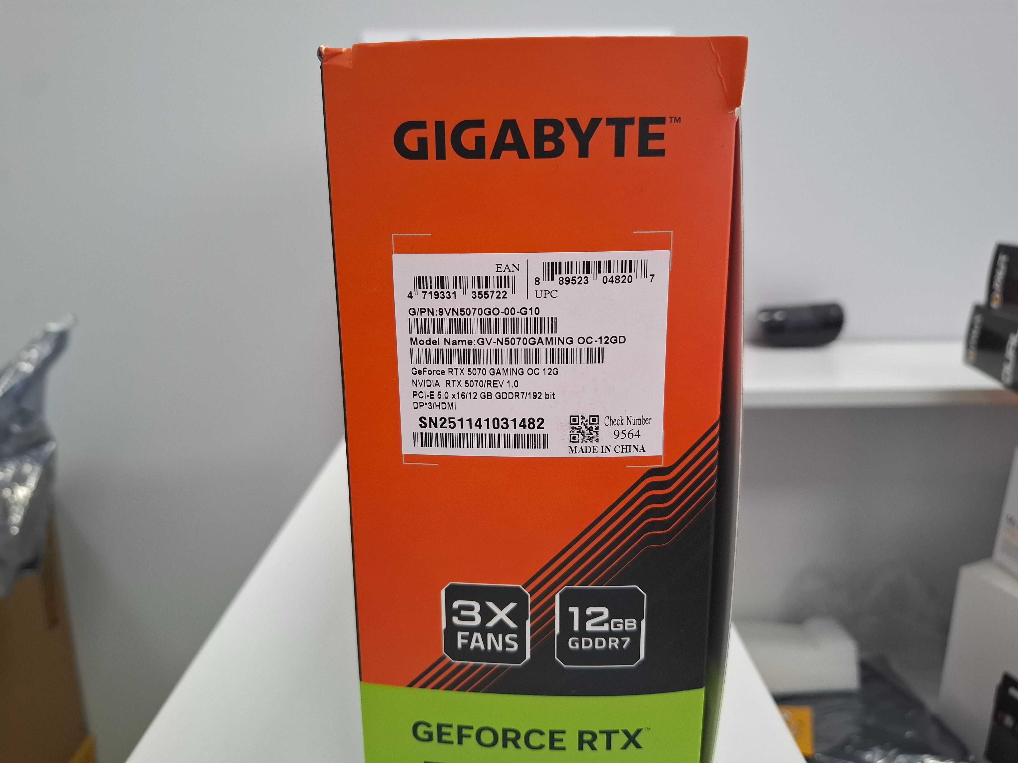 Відеокарта Gigabyte RTX 5070 Gamign OC 12G (GV-N5070GAMING OC-12GD)