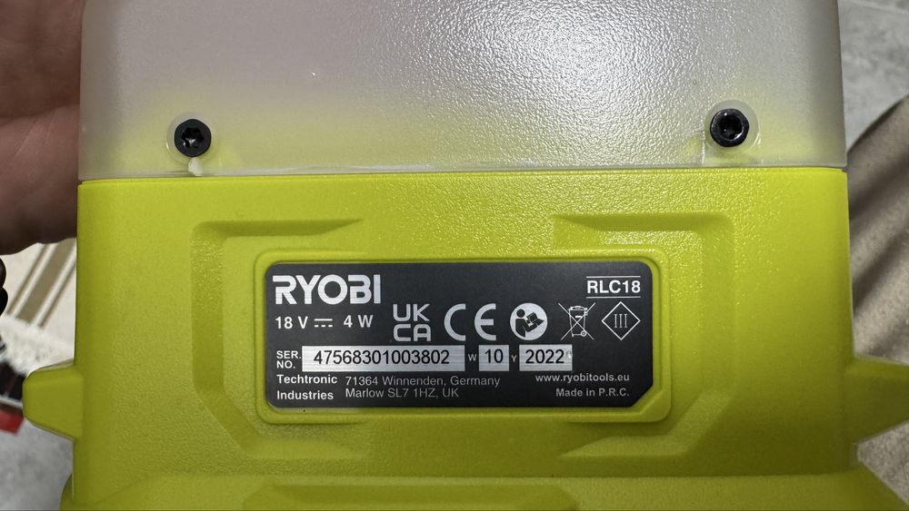 Ryobi Комплект Ліхтар Зарядка 12v Батарея Інвертор