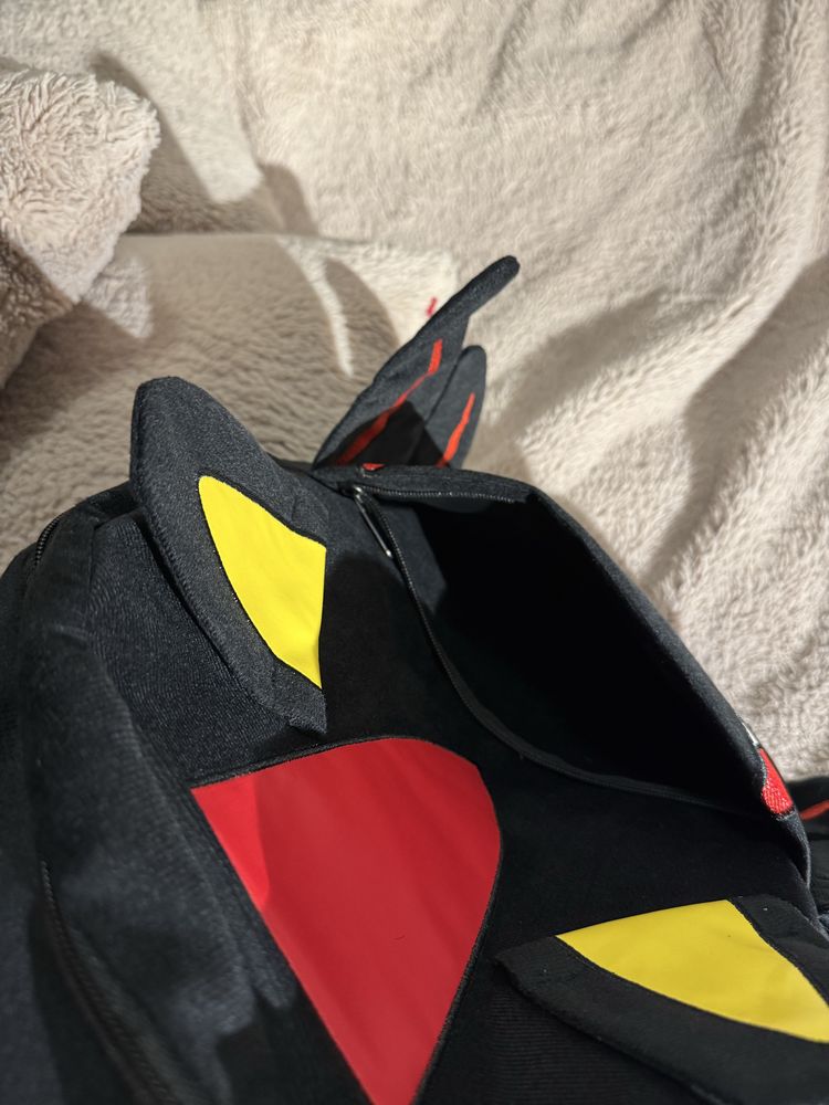 Plecak Sonic Shadow the Hedgehog black do szkoly czarny red aesthetic