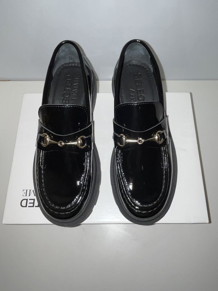 Loafersy czarne damskie