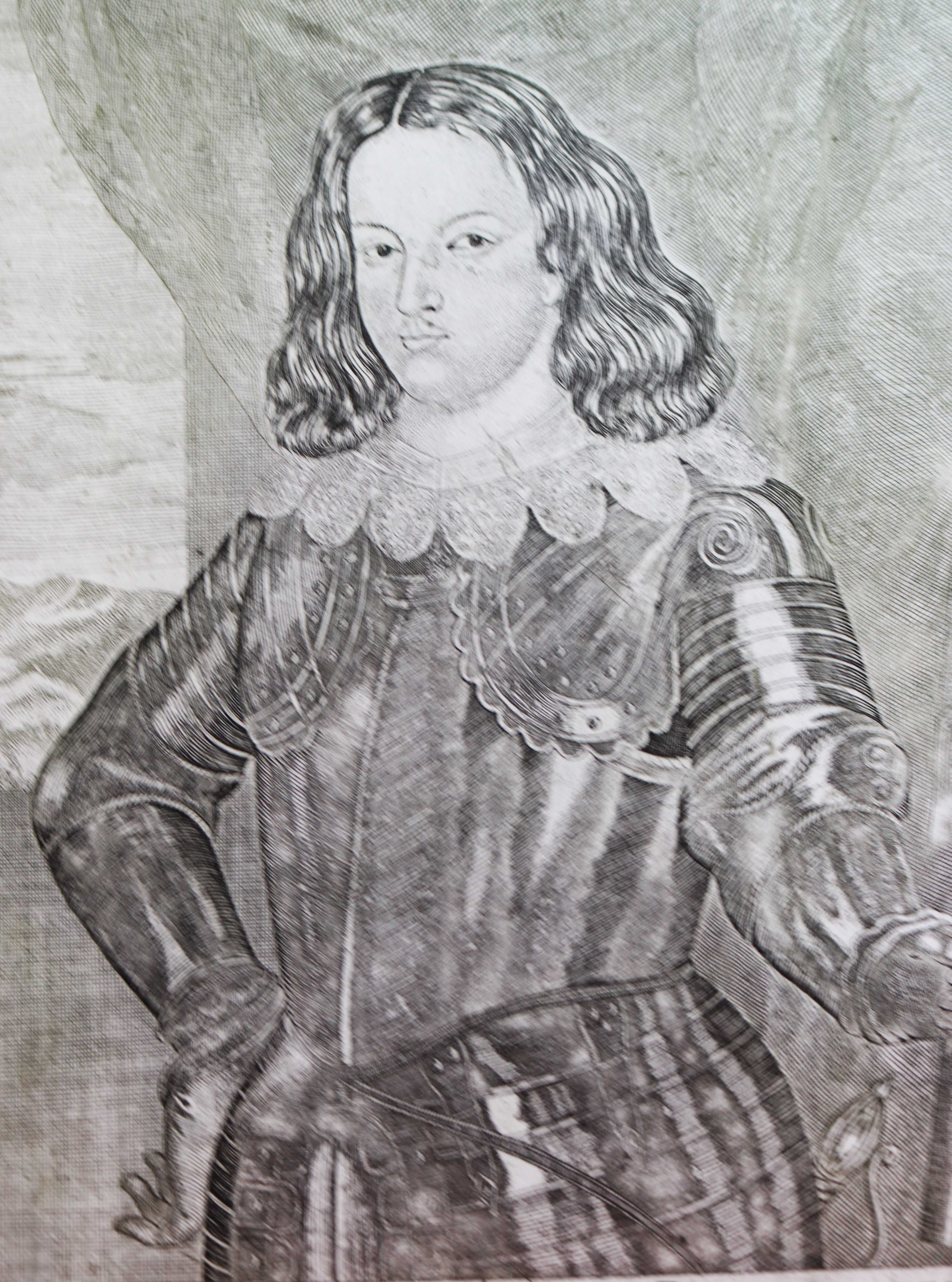 D. Teodósio de Bragança, 1º Príncipe do Brasil, gravura aberta em 1679