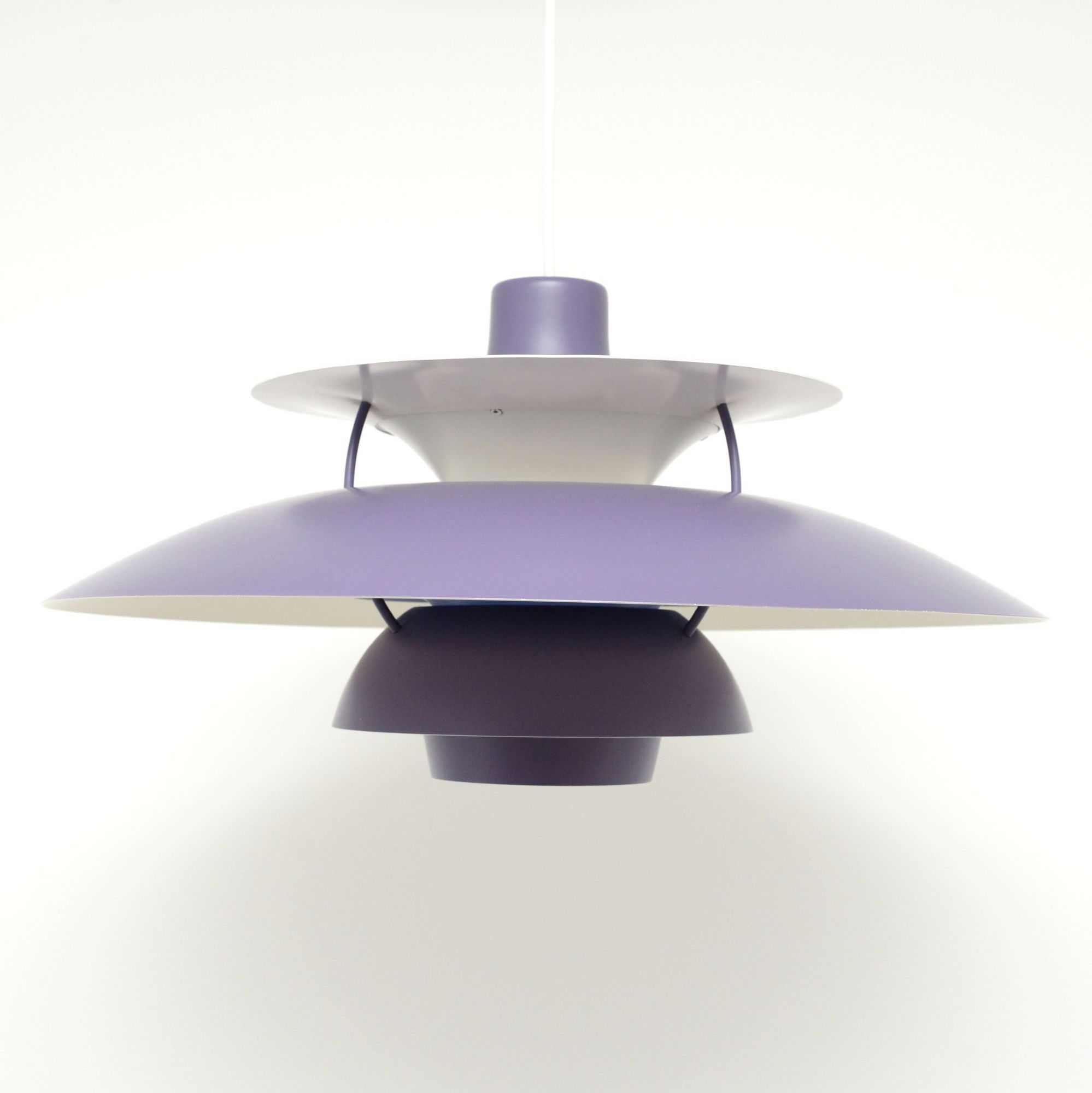 Lawendowa lampa PH5, proj. P. Henningsen dla L. Poulsen, Dania lata 70