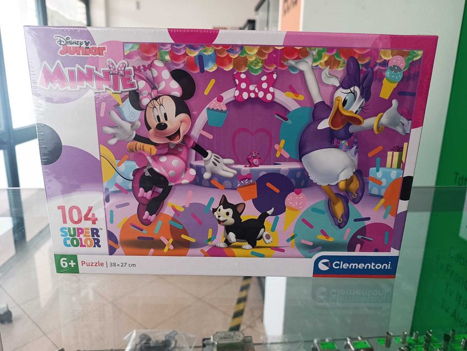 Puzzle Clementoni Minnie Confeti Super Color 38x27cm 104 peças