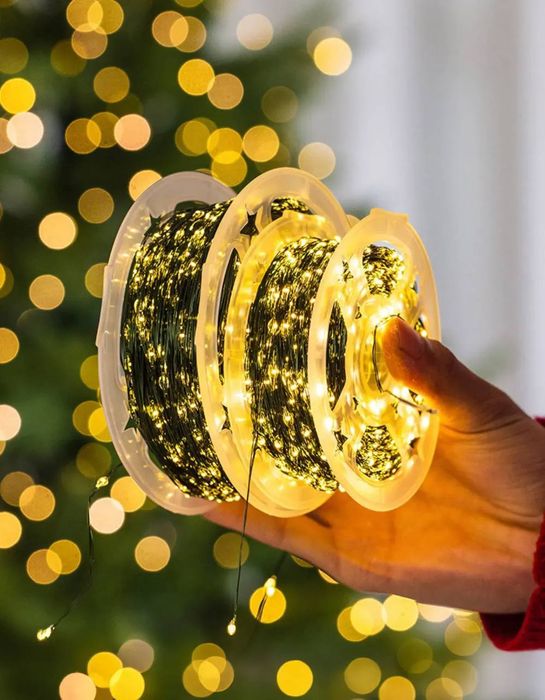 Гирлянда Роса теплый белый от USB, Гирлянда новогодняя 600 LED