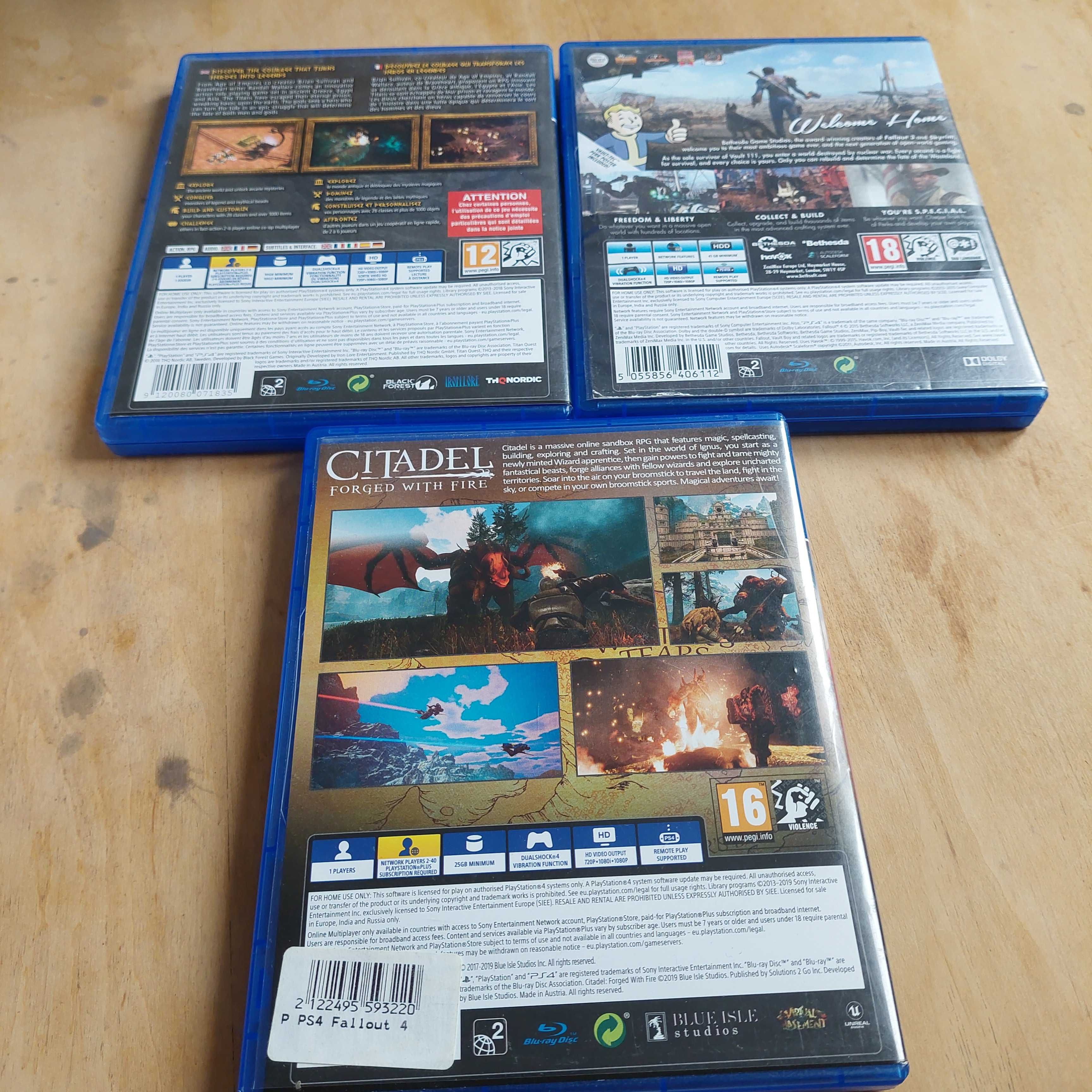 Zestaw : TitanQuest,Fallout 4, Citadel Forged with fire ps4