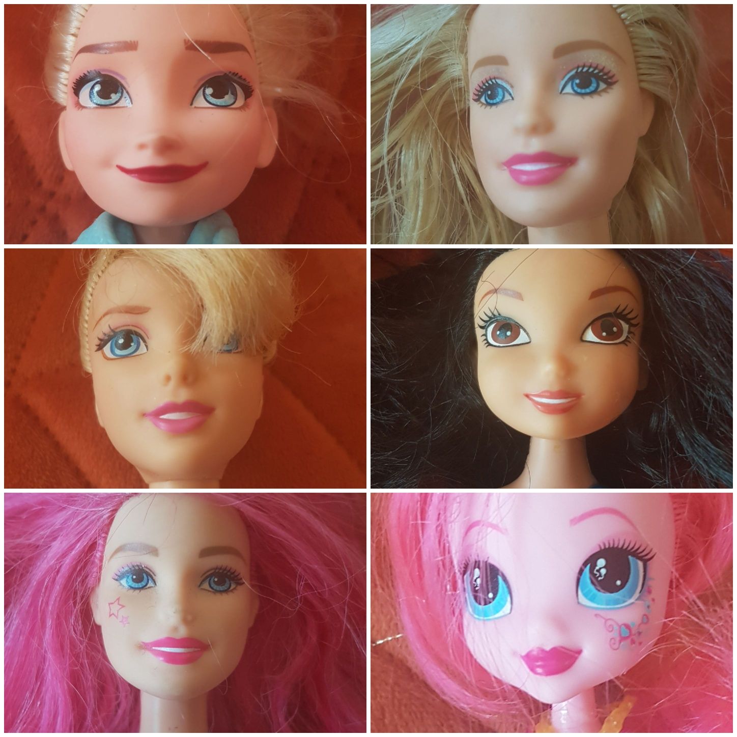 Zestaw 10 zabawek lalek Barbie i innych