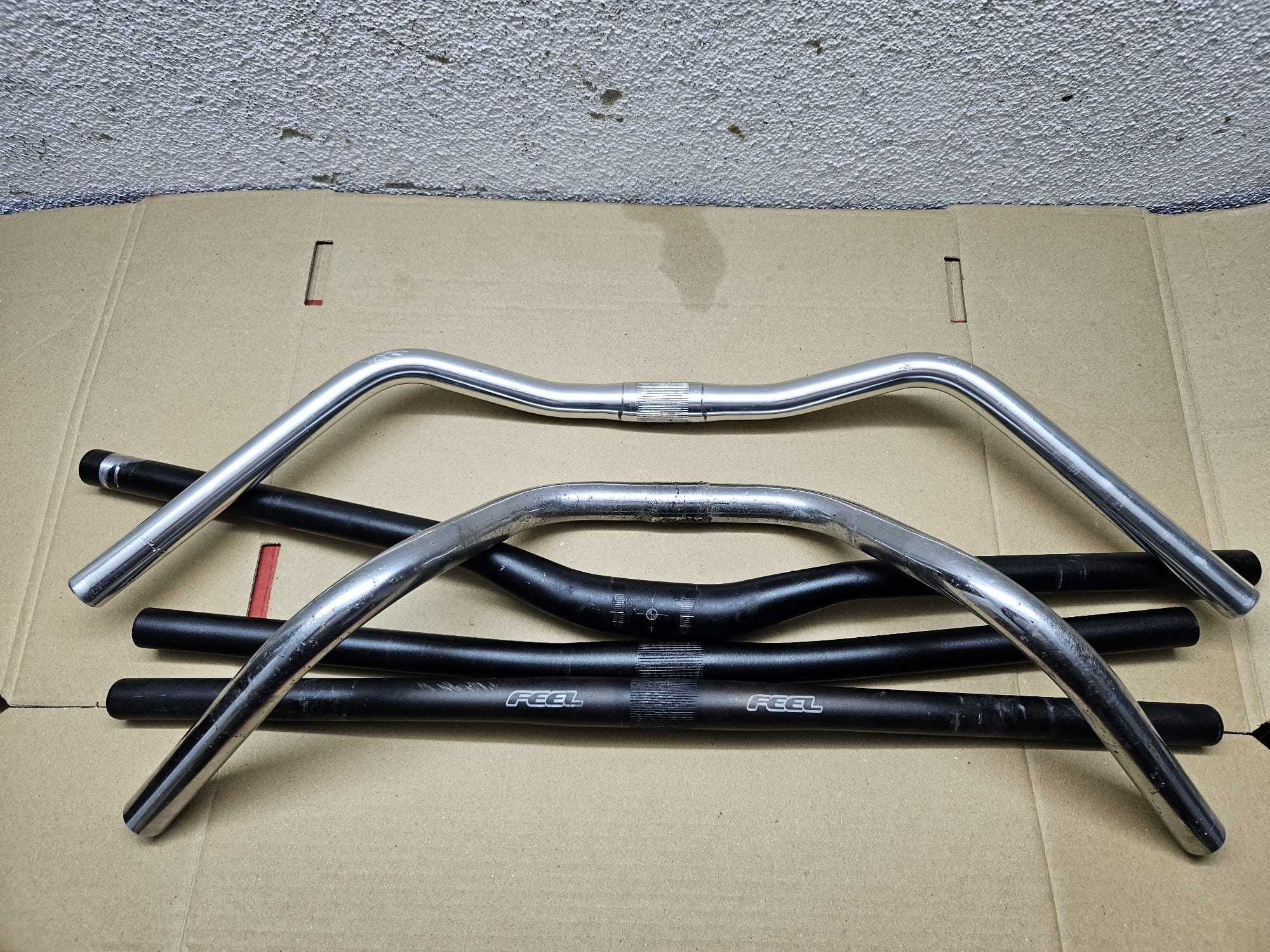 Guiador e outro, diverso material de bicicleta