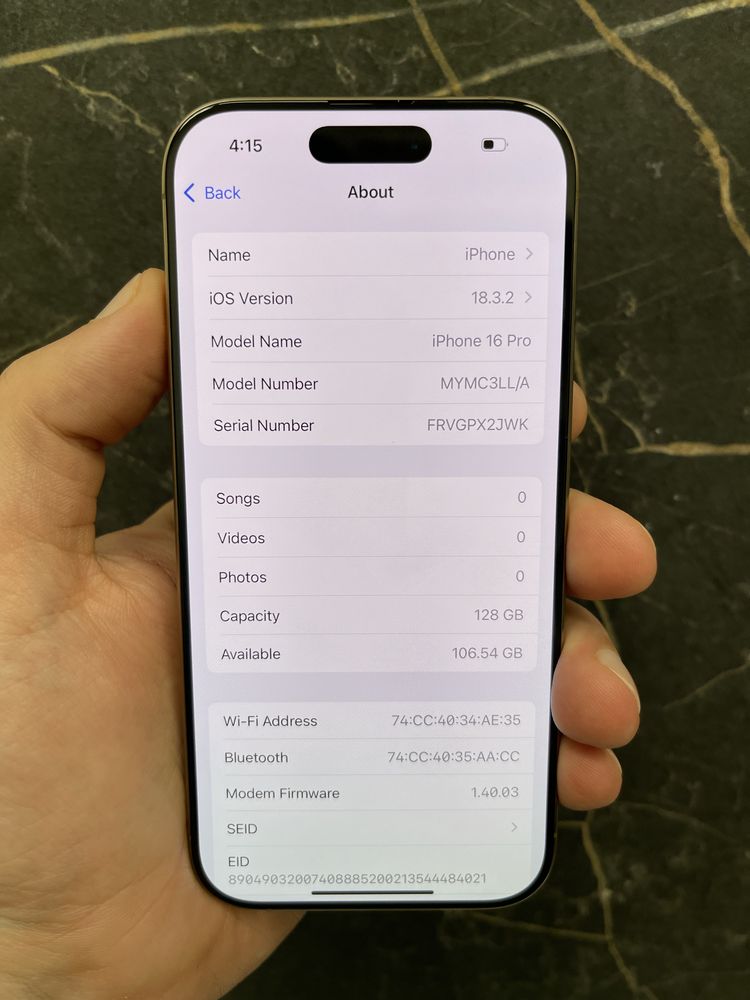 Iphone 16 Pro 128gb Desert Titanium Open Box