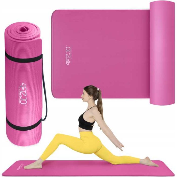 Mata do ćwiczeń 180×60 NBR 4FIZJO Jogi Pilates Aerobiku Cardio 1cm
