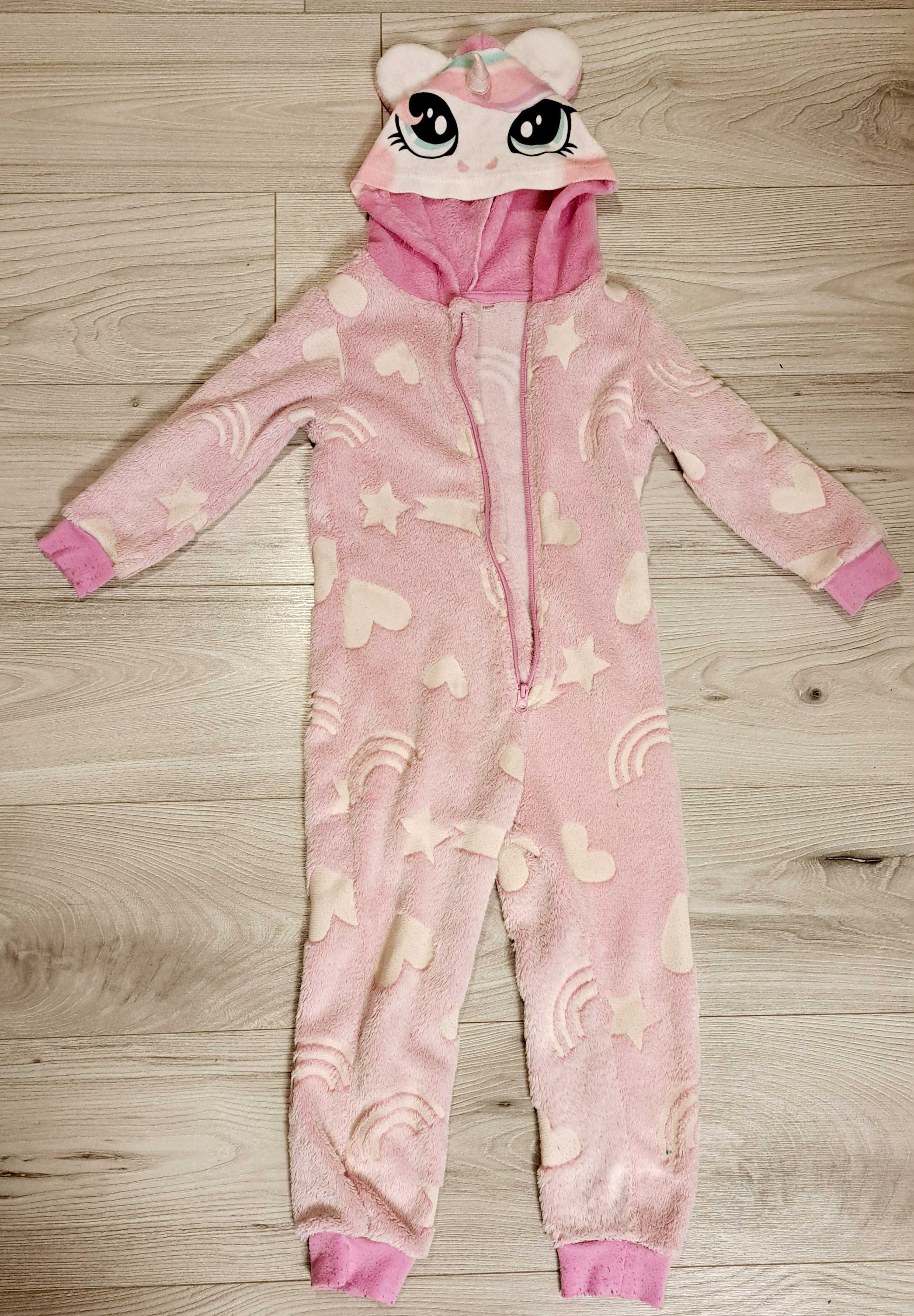 Kigurumi, Przytulaśny Jednorożec, różowo-biały,rozmiar 110/116 pidżama