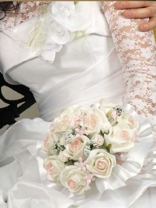 Свадебное платье открытое с кольцами (без блузки)
