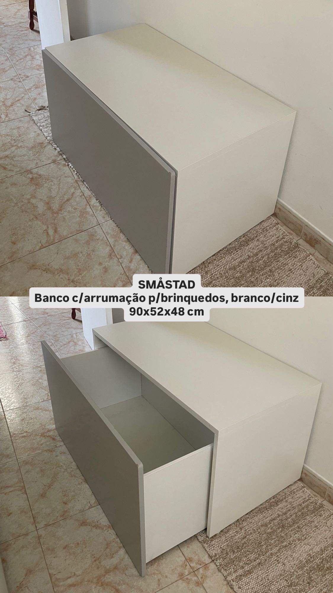 SMÅSTAD - Banco c/arrumação do IKEA