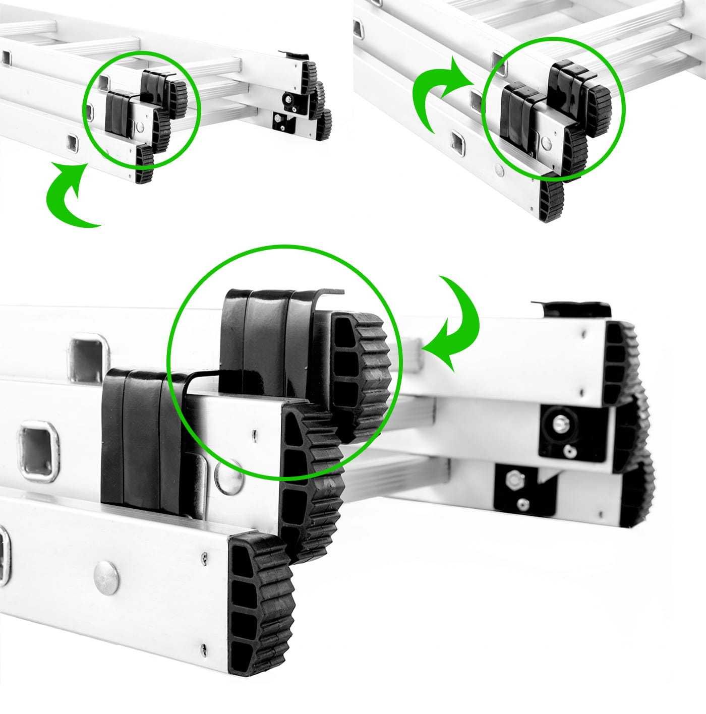 Drabina aluminiowa wielofunkcyjna 3x14 PRO na schody hak GRATIS