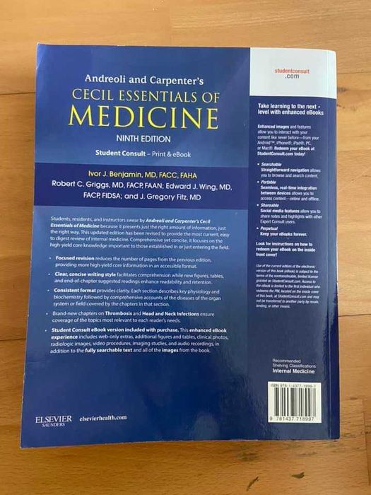 Livro Cecil essentials of medicine, 9th edition
