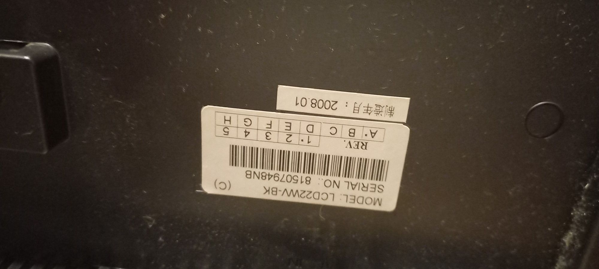 Monitor NEC LCD 22 WV-BK