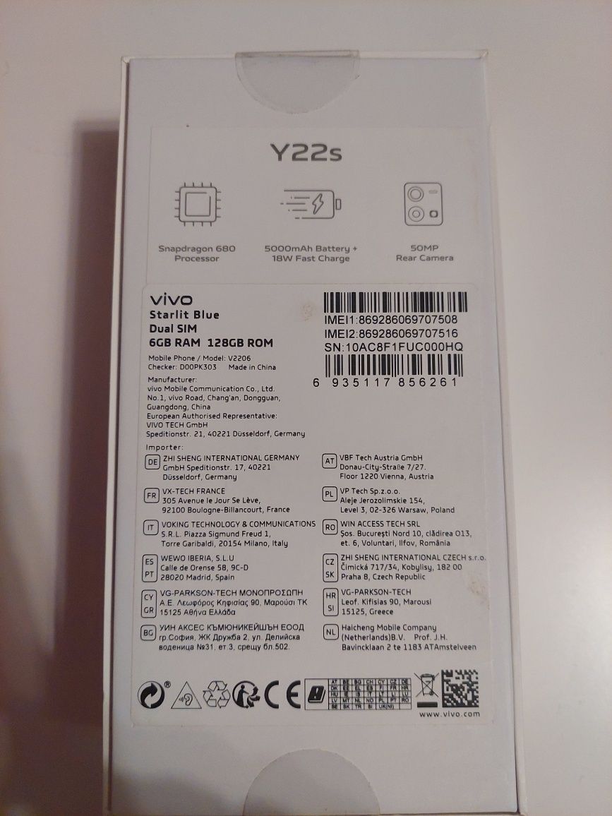 Smartfon Vivo Y22S