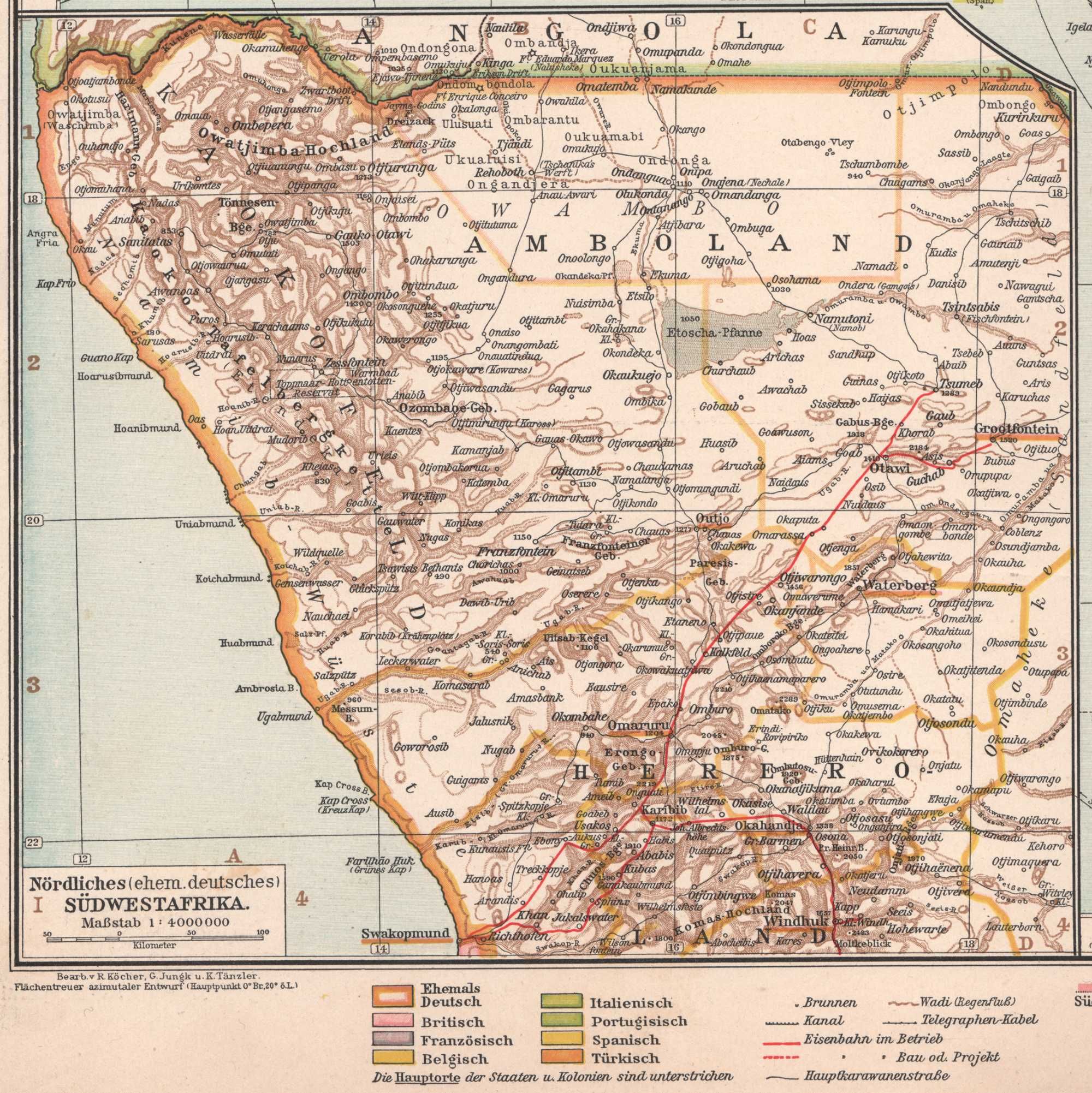 Afryka kolonialna. Duża efektowna mapa 1929 r. autentyk