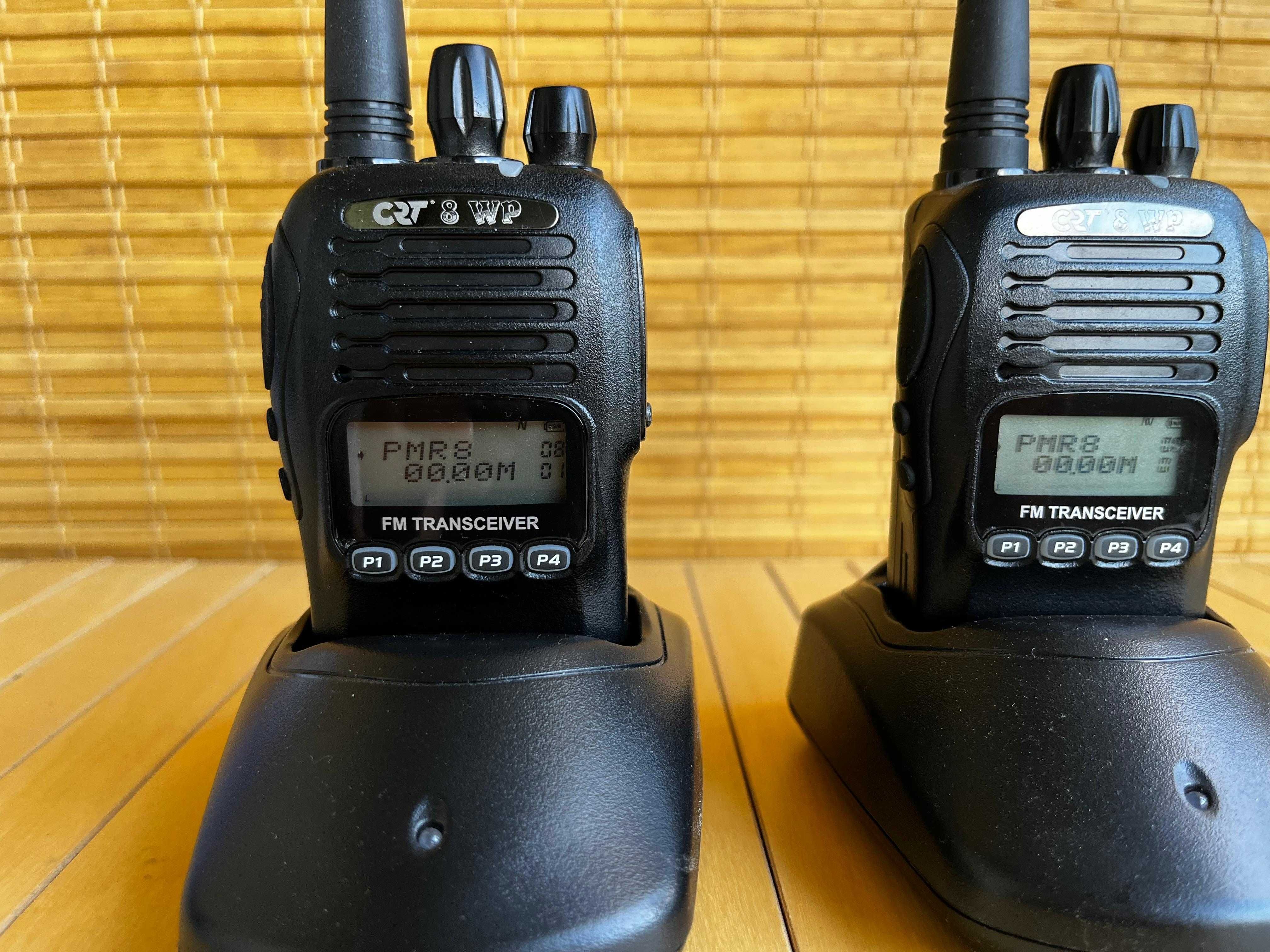 Przenośne radio PMR CRT 8WP PMR UHF, wodoodporne IP67 (2 szt.)