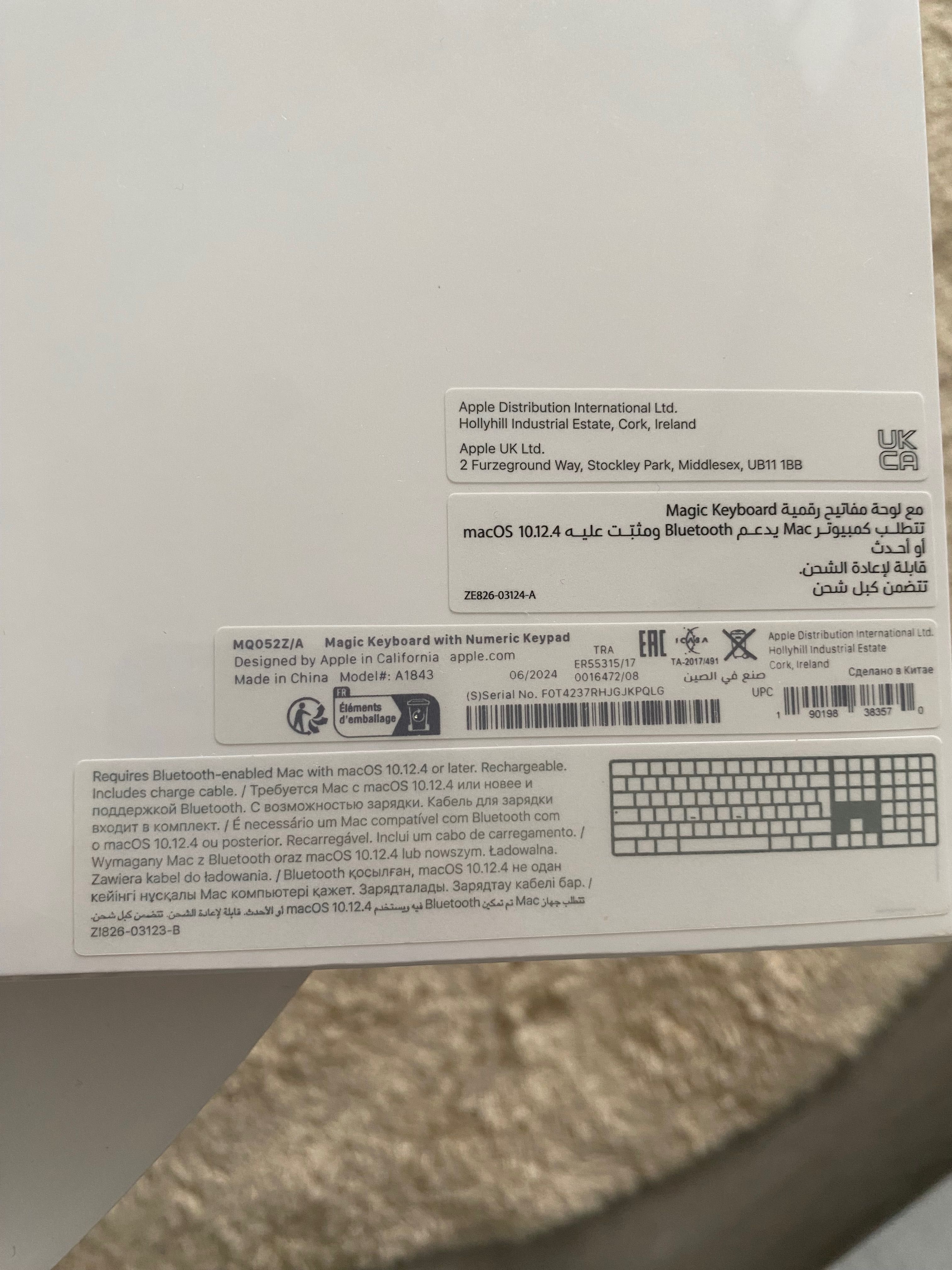 Teclado Apple Magic Keyboard Novo, Selado