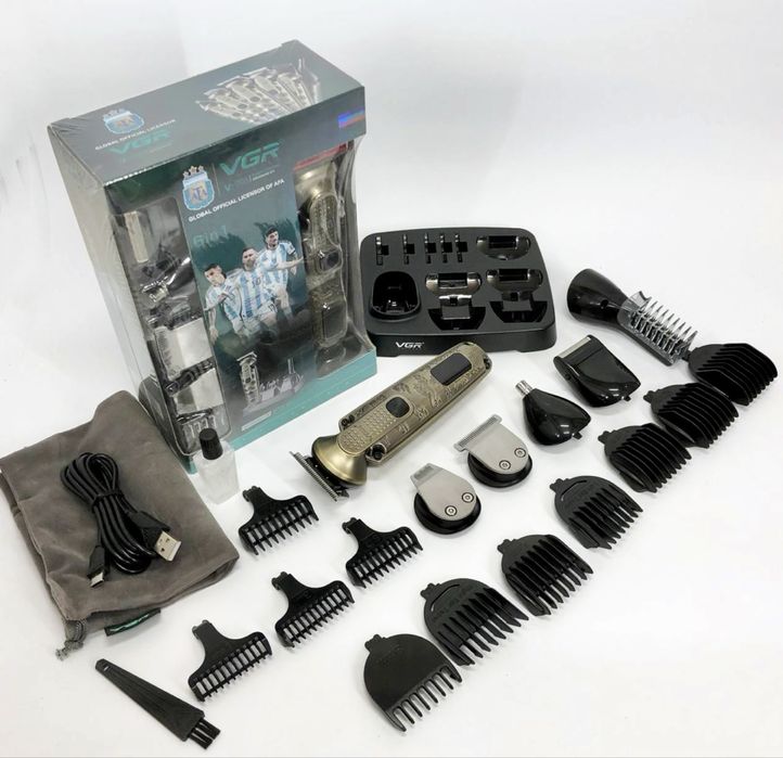 Набір для стрижки 6 в 1 VGR – волосся та борода, для стрижки аолос