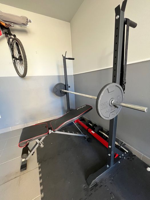 Musculação | pesos livres | barra | rack | banco