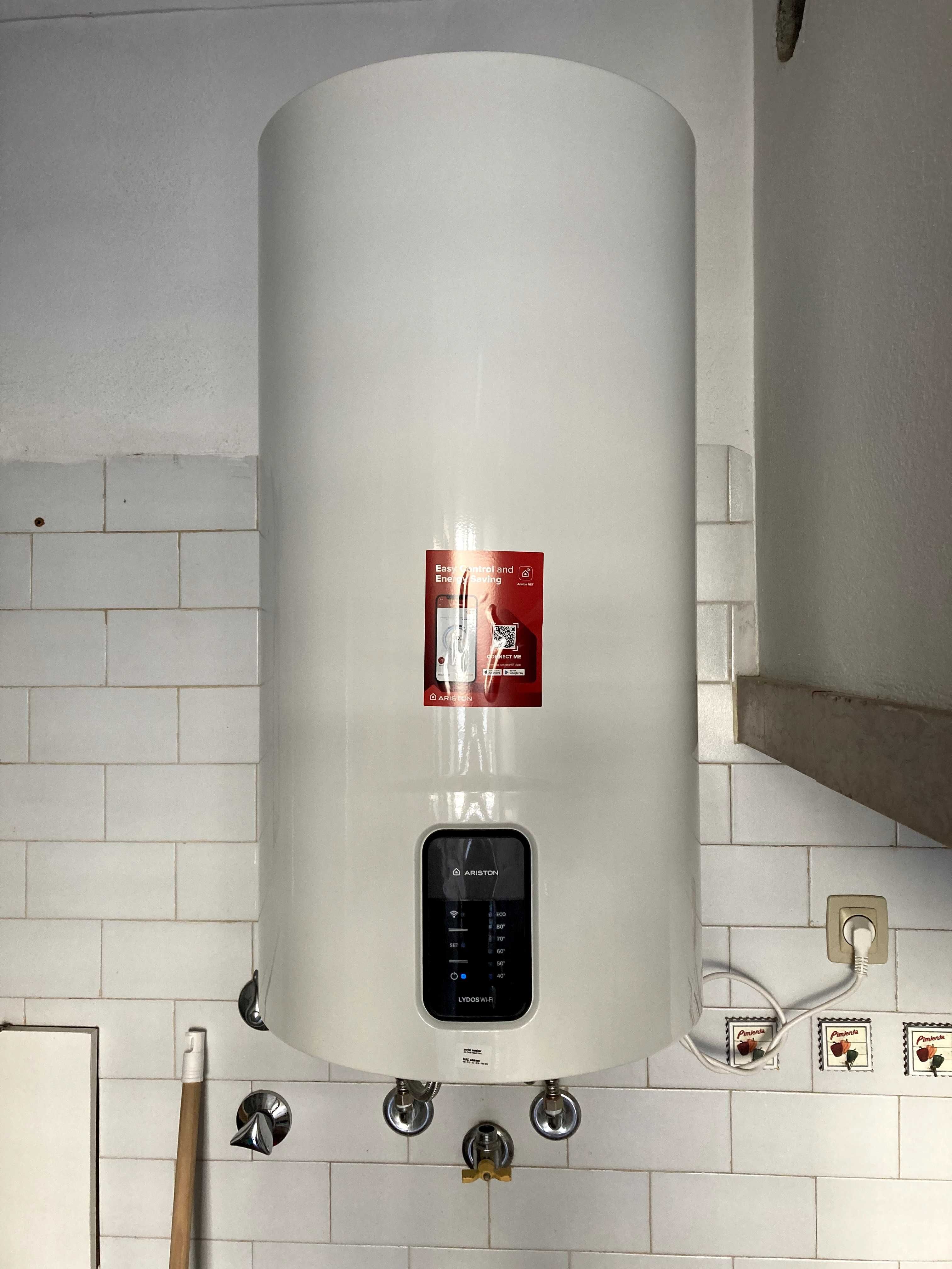 Termoacumulador elétrico 100L wi-fi Ariston Lydos, como novo